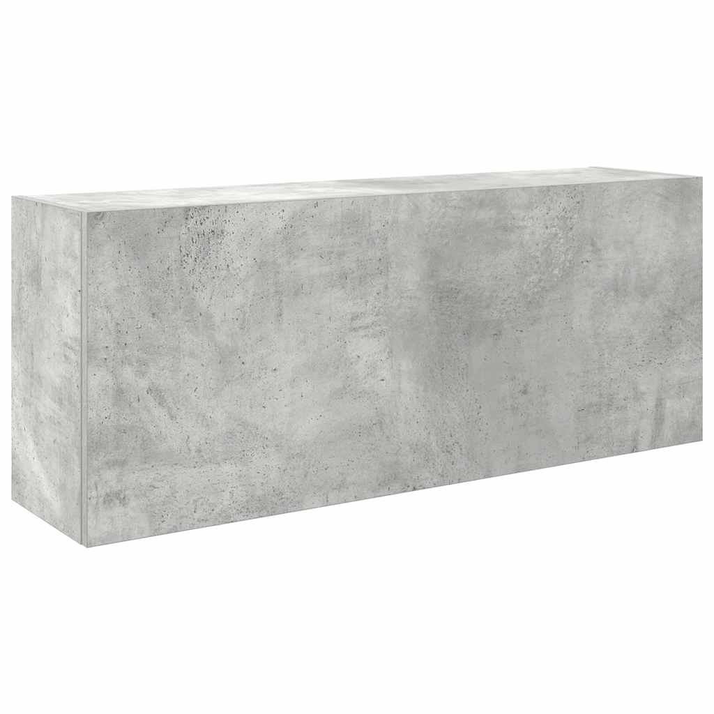 vidaXL Armoire murale de salle de bain gris béton 100x25x40 cm aggloméré
