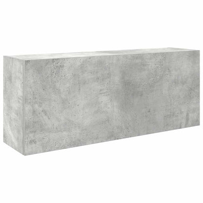 vidaXL Armoire murale de salle de bain gris béton 100x25x40 cm aggloméré
