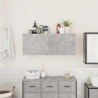 vidaXL Armoire murale de salle de bain gris béton 100x25x40 cm aggloméré