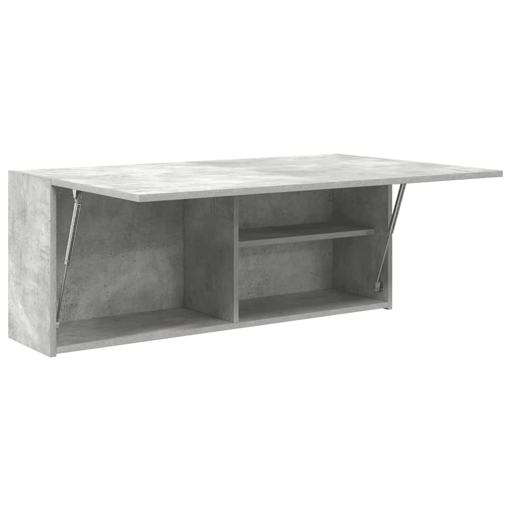 vidaXL Armoire murale de salle de bain gris béton 100x25x40 cm aggloméré