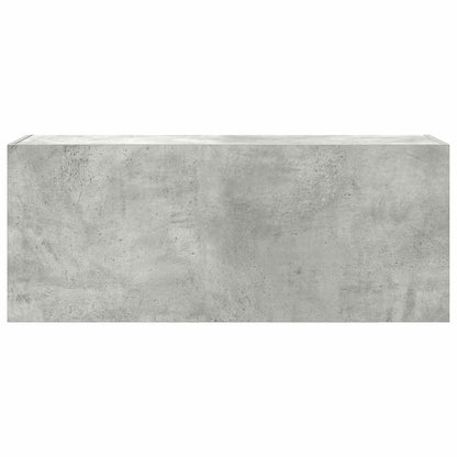 vidaXL Armoire murale de salle de bain gris béton 100x25x40 cm aggloméré