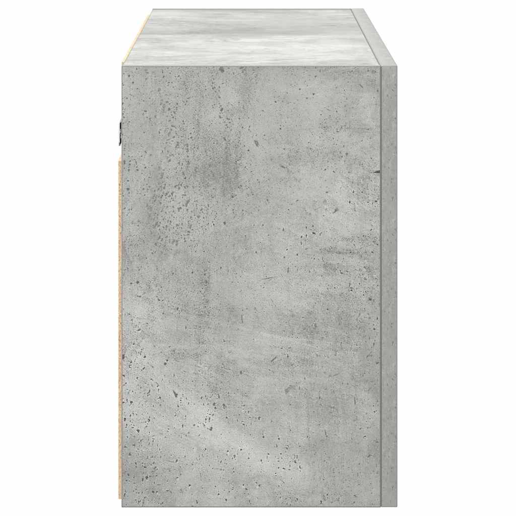 vidaXL Armoire murale de salle de bain gris béton 100x25x40 cm aggloméré