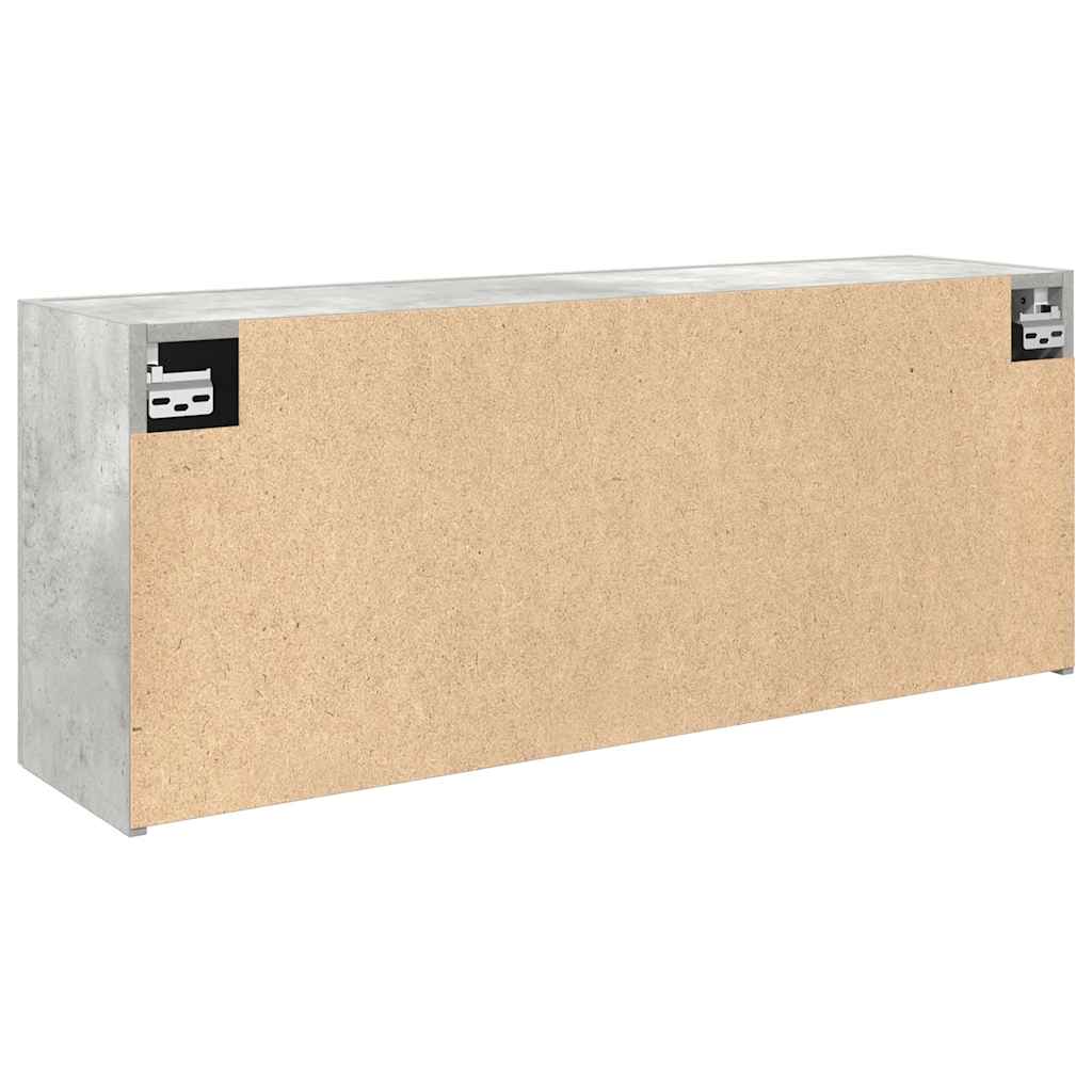 vidaXL Armoire murale de salle de bain gris béton 100x25x40 cm aggloméré