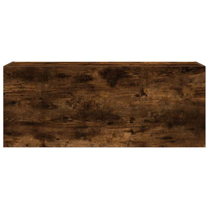 vidaXL Meuble haut de salle de bain chêne fumé 100x25x40 cm bois d'ingénierie