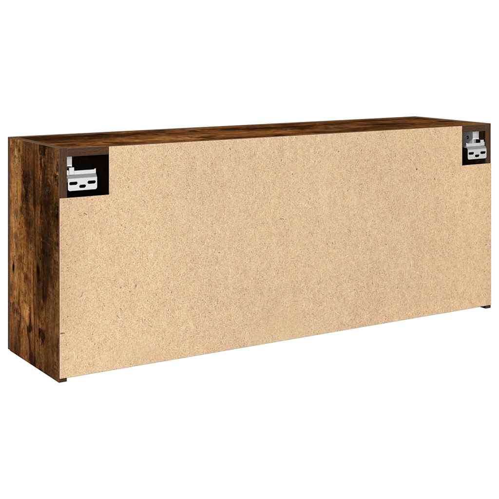 vidaXL Meuble haut de salle de bain chêne fumé 100x25x40 cm bois d'ingénierie