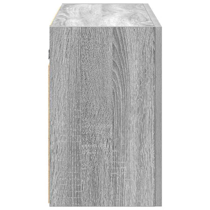 vidaXL Bad-Wandschrank Grau Sonoma 100x25x40 cm Holzwerkstoff