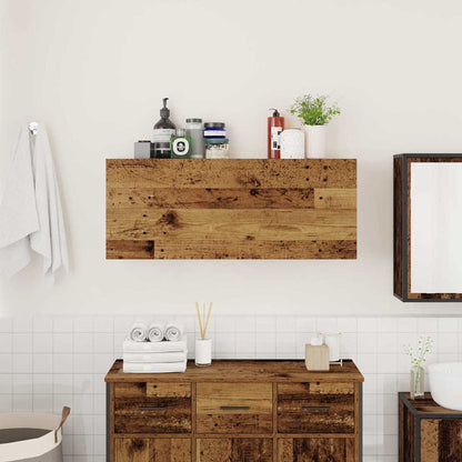 vidaXL Armoire murale de salle de bain aspect bois de récupération 100x25x40 cm en bois d'ingénierie