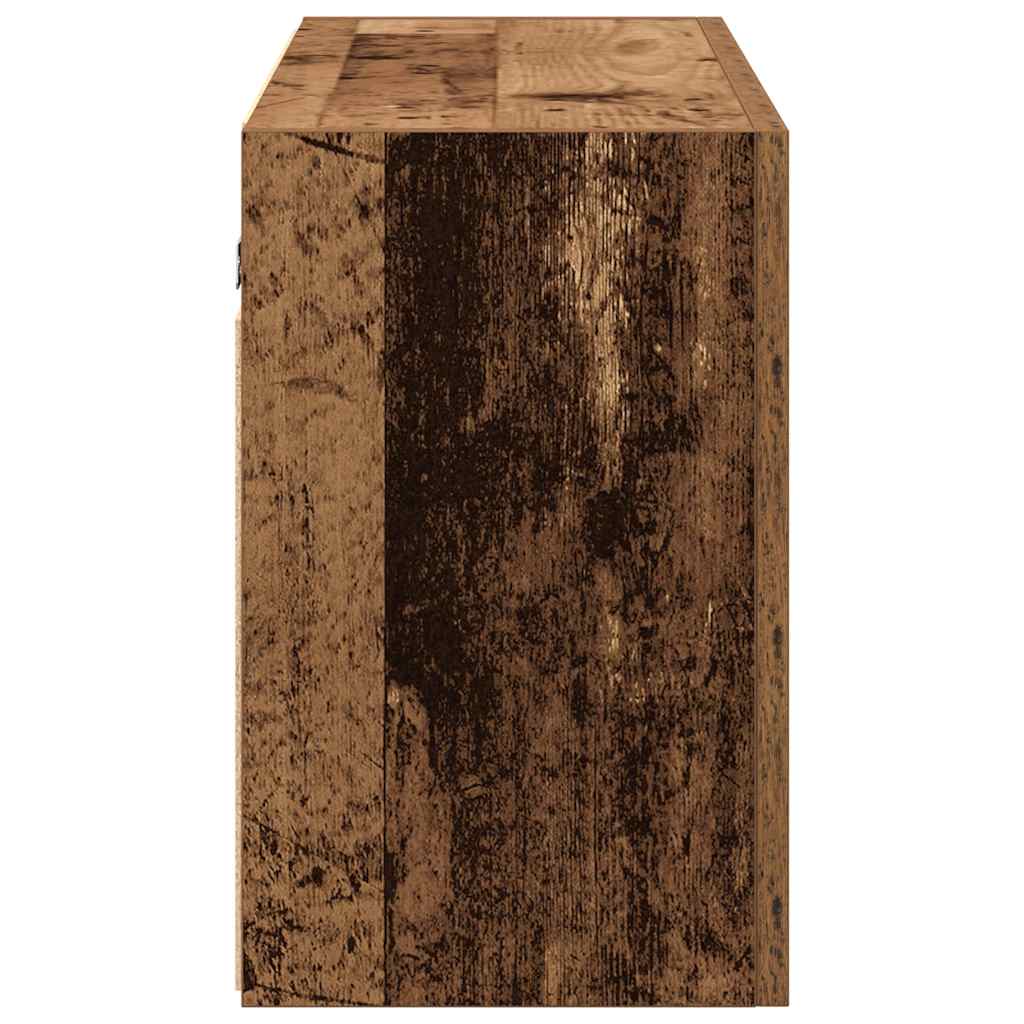 vidaXL Armoire murale de salle de bain aspect bois de récupération 100x25x40 cm en bois d'ingénierie