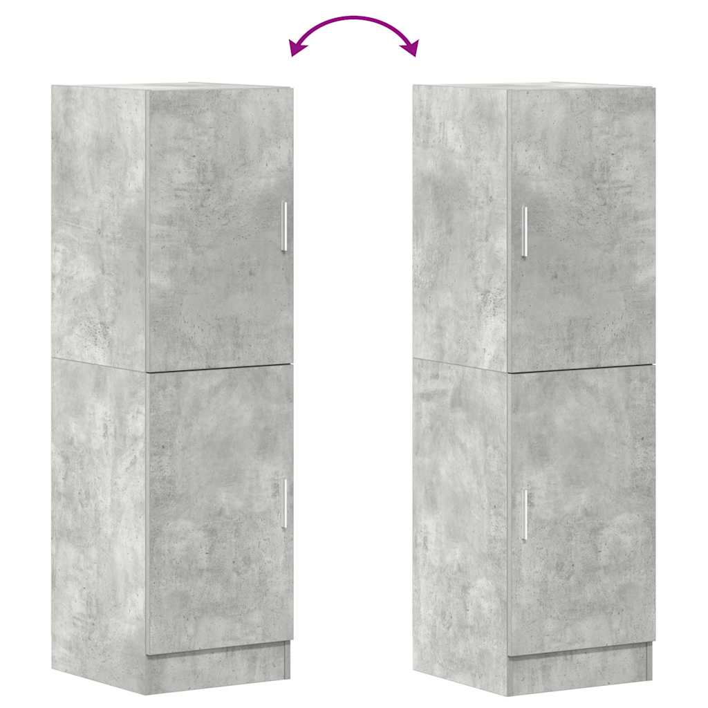 vidaXL Küchenschrank Betongrau 38x41,5x131,5 cm Holzwerkstoff