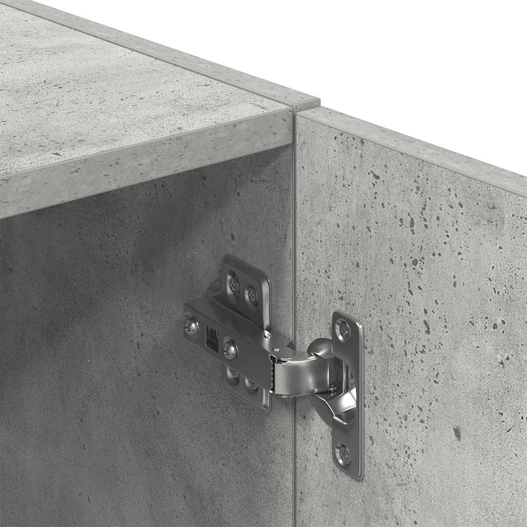 vidaXL Küchenschrank Betongrau 38x41,5x131,5 cm Holzwerkstoff