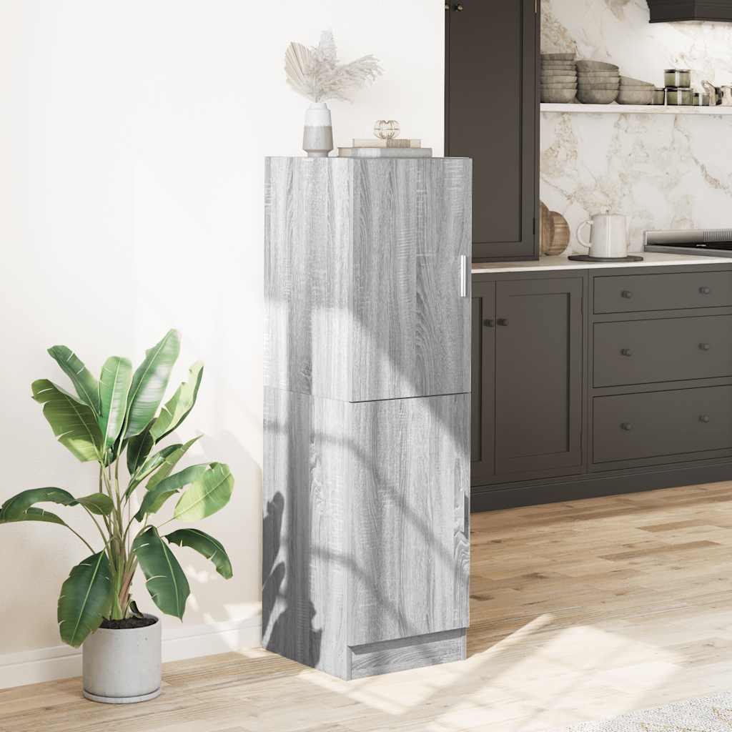 vidaXL Küchenschrank Grau Sonoma 38x41,5x131,5 cm Holzwerkstoff