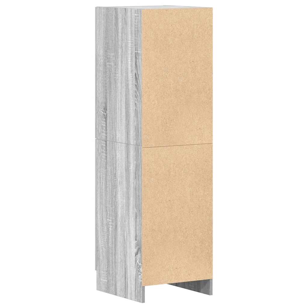 vidaXL Küchenschrank Grau Sonoma 38x41,5x131,5 cm Holzwerkstoff