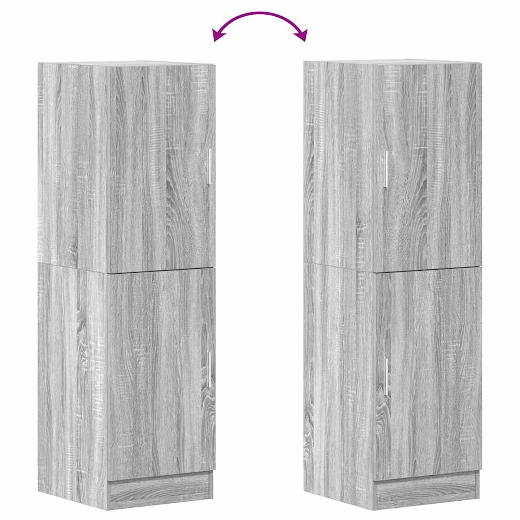 vidaXL Küchenschrank Grau Sonoma 38x41,5x131,5 cm Holzwerkstoff