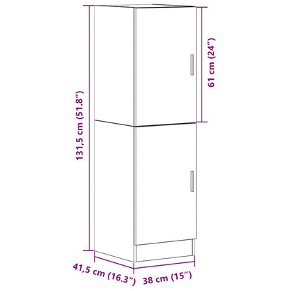 vidaXL Küchenschrank Artisan-Eiche 38x41,5x131,5 cm Holzwerkstoff