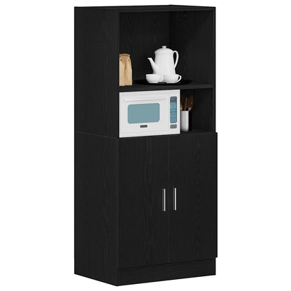 vidaXL Küchenschrank Schwarz 57x41,5x131,5 cm Holzwerkstoff