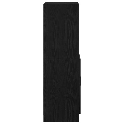 vidaXL Küchenschrank Schwarz 57x41,5x131,5 cm Holzwerkstoff
