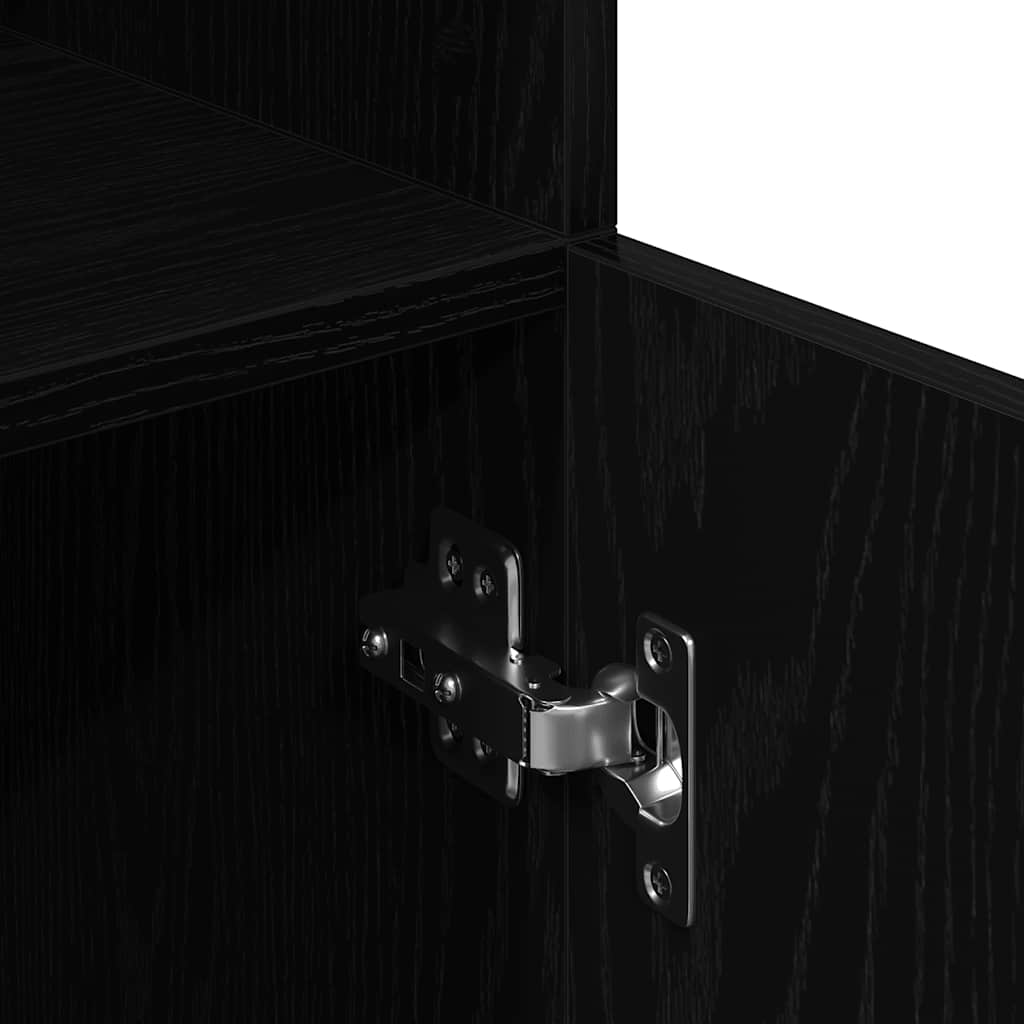 vidaXL Küchenschrank Schwarz 57x41,5x131,5 cm Holzwerkstoff