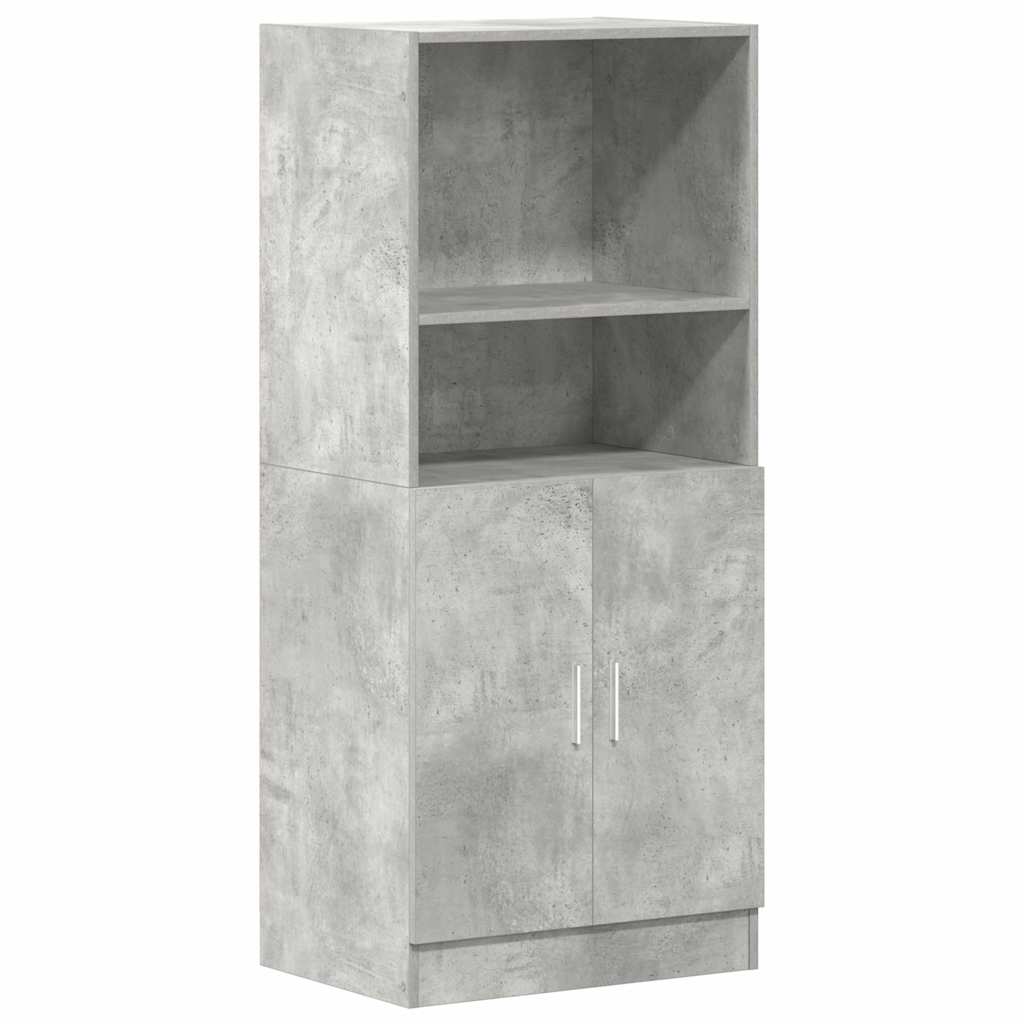 vidaXL Küchenschrank Betongrau 57x41,5x131,5 cm Holzwerkstoff