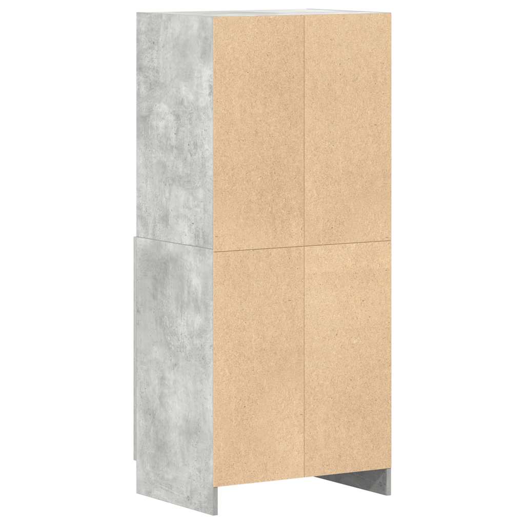 vidaXL Küchenschrank Betongrau 57x41,5x131,5 cm Holzwerkstoff