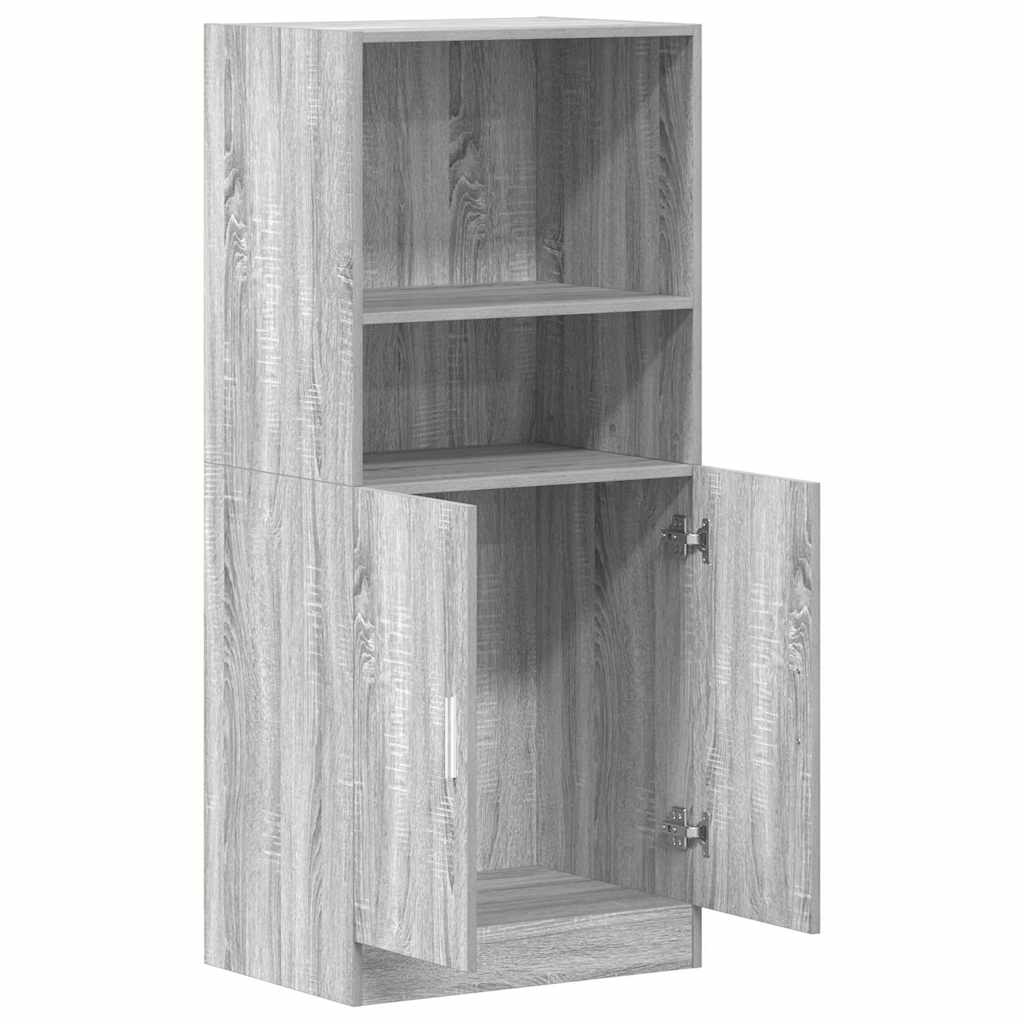 vidaXL Küchenschrank Grau Sonoma 57x41,5x131,5 cm Holzwerkstoff