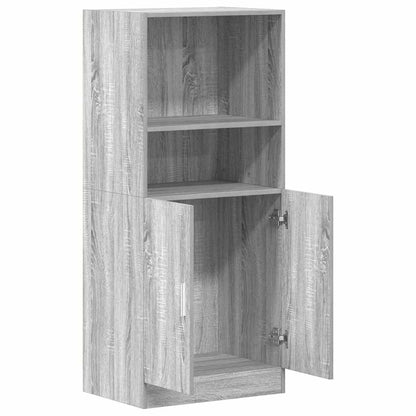 vidaXL Küchenschrank Grau Sonoma 57x41,5x131,5 cm Holzwerkstoff