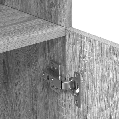vidaXL Küchenschrank Grau Sonoma 57x41,5x131,5 cm Holzwerkstoff