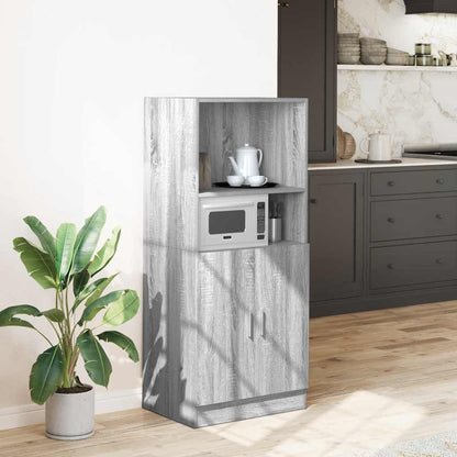 vidaXL Küchenschrank Grau Sonoma 57x41,5x131,5 cm Holzwerkstoff