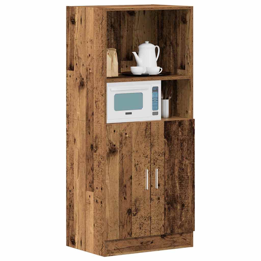 vidaXL Küchenschrank Altholz-Optik 57x41,5x131,5 cm Holzwerkstoff