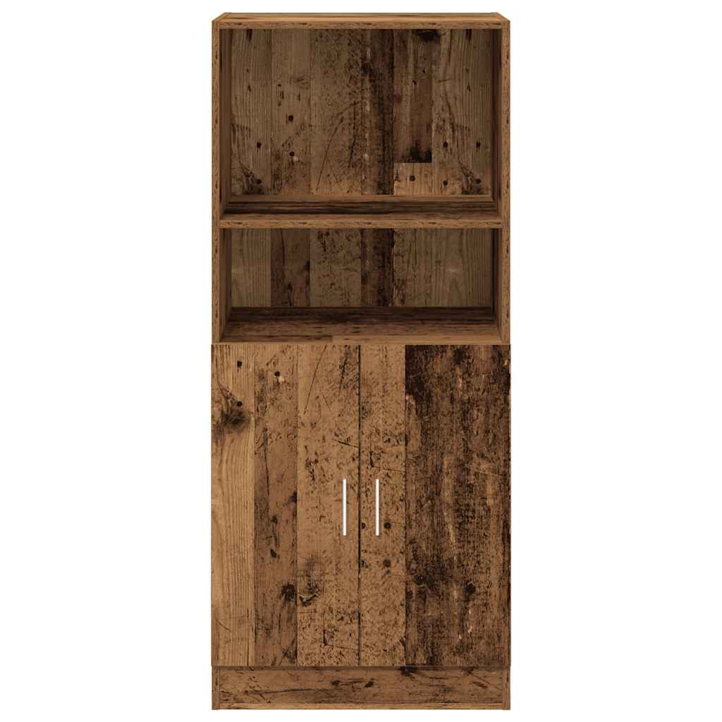 vidaXL Küchenschrank Altholz-Optik 57x41,5x131,5 cm Holzwerkstoff