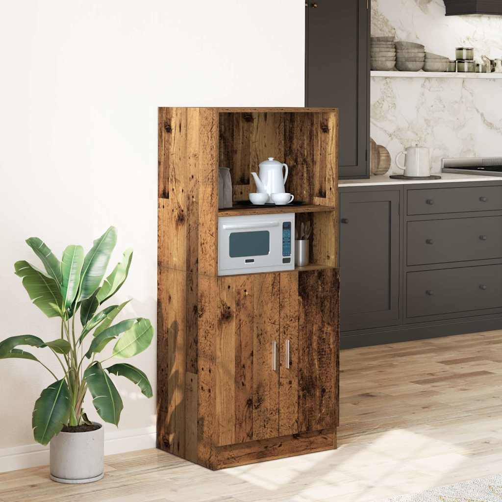 vidaXL Küchenschrank Altholz-Optik 57x41,5x131,5 cm Holzwerkstoff