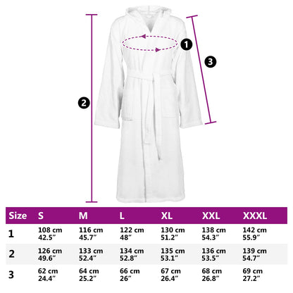 Bademantel KINN Weiß S Baumwolle