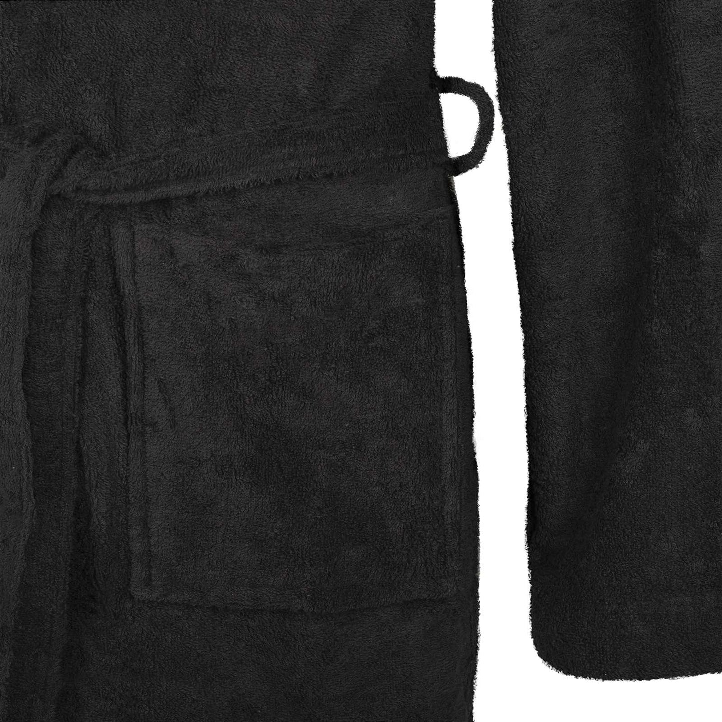 Bademantel KINN Schwarz S Baumwolle