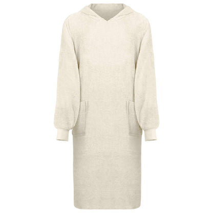 Decken-Hoodie KINN Creme XL Baumwolle