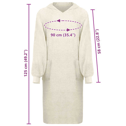 Decken-Hoodie KINN Creme XL Baumwolle
