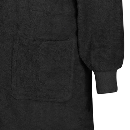 Decken-Hoodie KINN Schwarz L Baumwolle