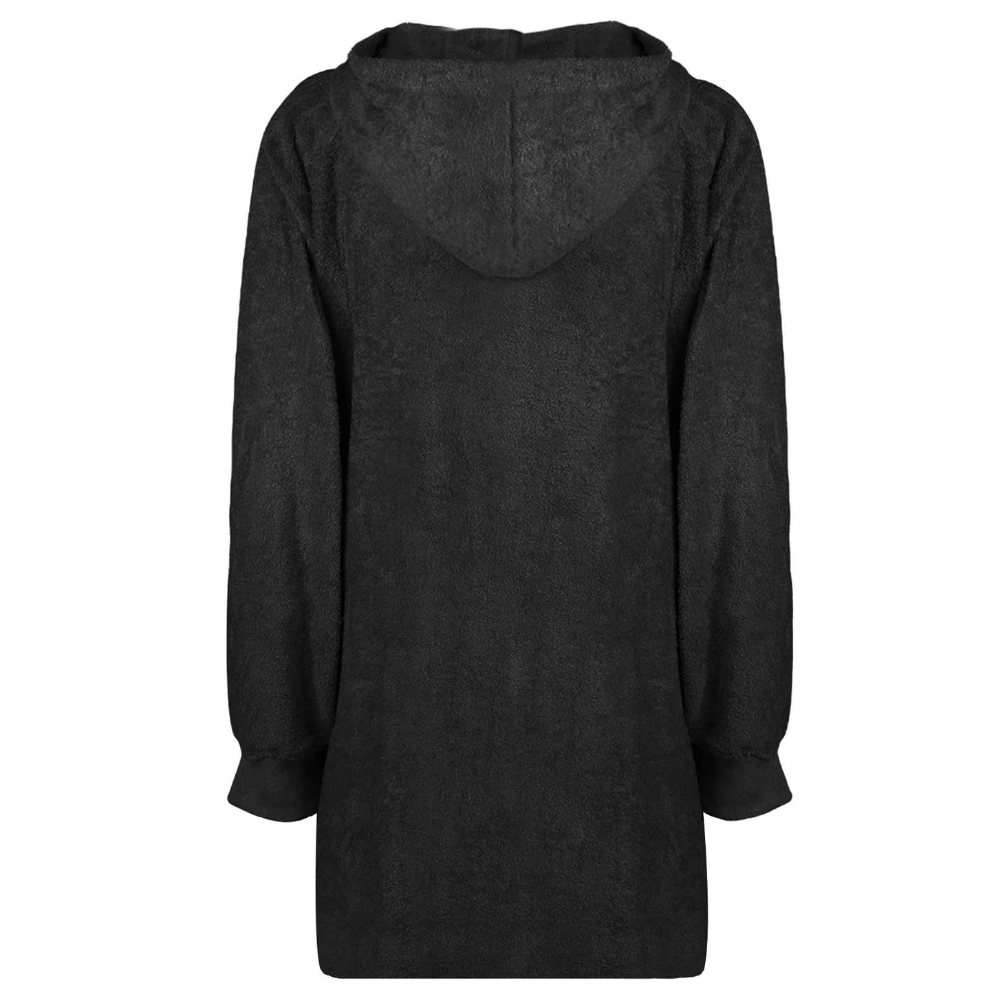 Decken-Hoodie KINN Schwarz L Baumwolle
