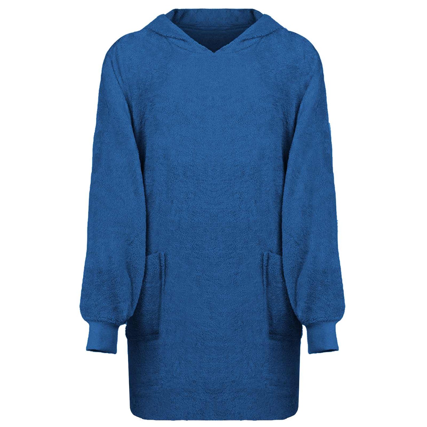 Decken-Hoodie KINN Marineblau L Baumwolle