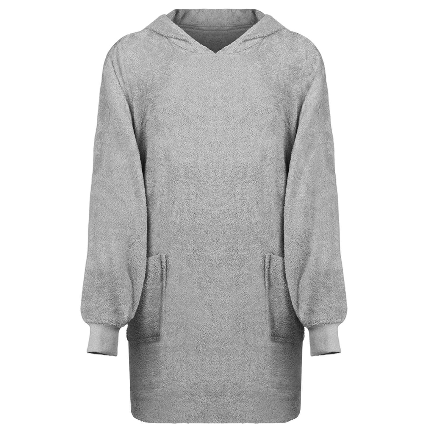 Decken-Hoodie KINN Grau L Baumwolle