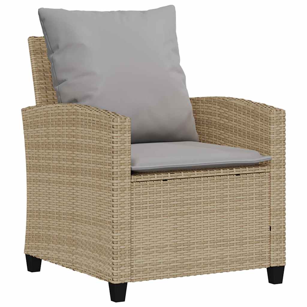 vidaXL Ensemble de canapés de jardin 4 pcs avec coussins en résine tressée beige