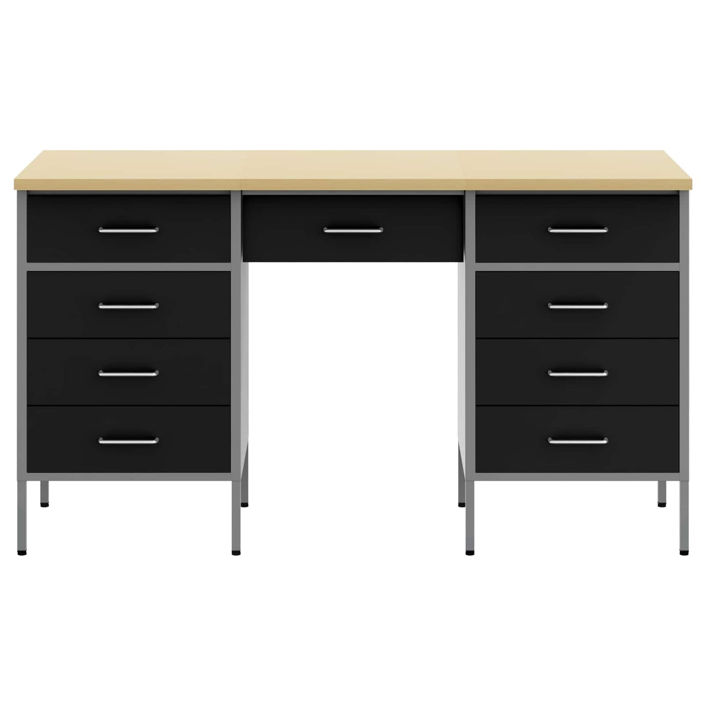 Werkbank mit Schubladen 3 pcs Schwarz 150 x 55 x 85 cm