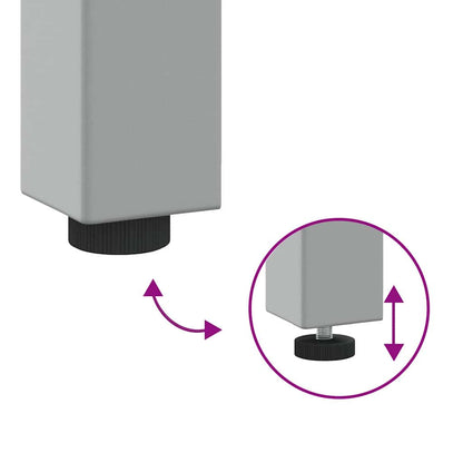 Werkbank-Set mit Regal 2 pcs Beige und Grau 200 x 55 x 85 cm