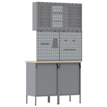 Arbeitsschrankset mit Schubladen mit Regal 5 pcs Rot