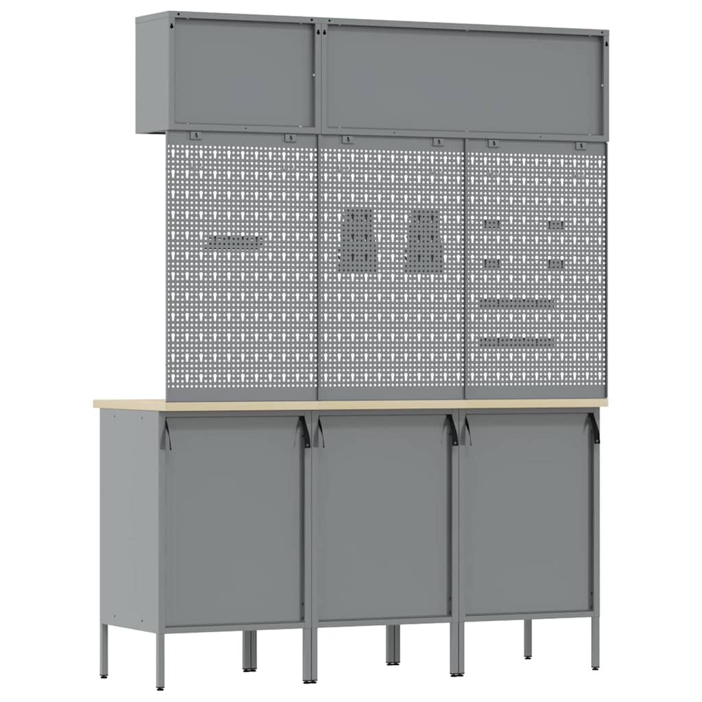 Arbeitsschrankset mit Schubladen mit Speicher 8 pcs Rot