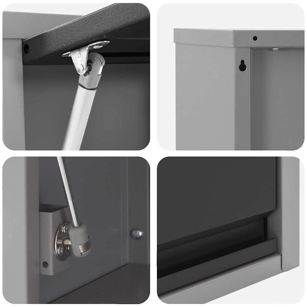 Arbeitsschrankset mit Schubladen mit Speicher 8 pcs Schwarz