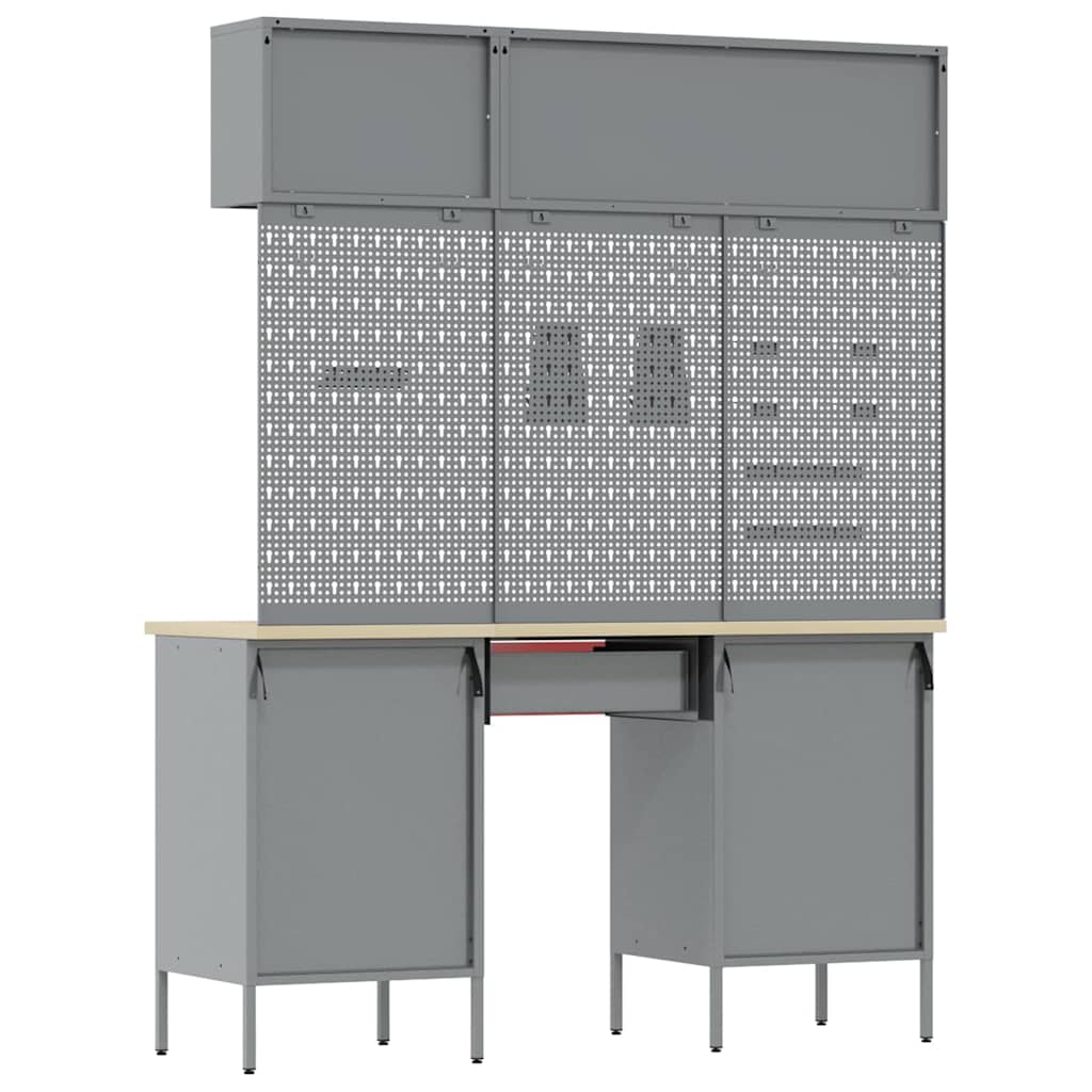 Arbeitsschrankset mit Schubladen mit Speicher 8 pcs Rot