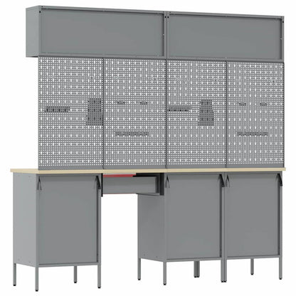 Arbeitsschrankset mit Schubladen mit Speicher 10 pcs Rot