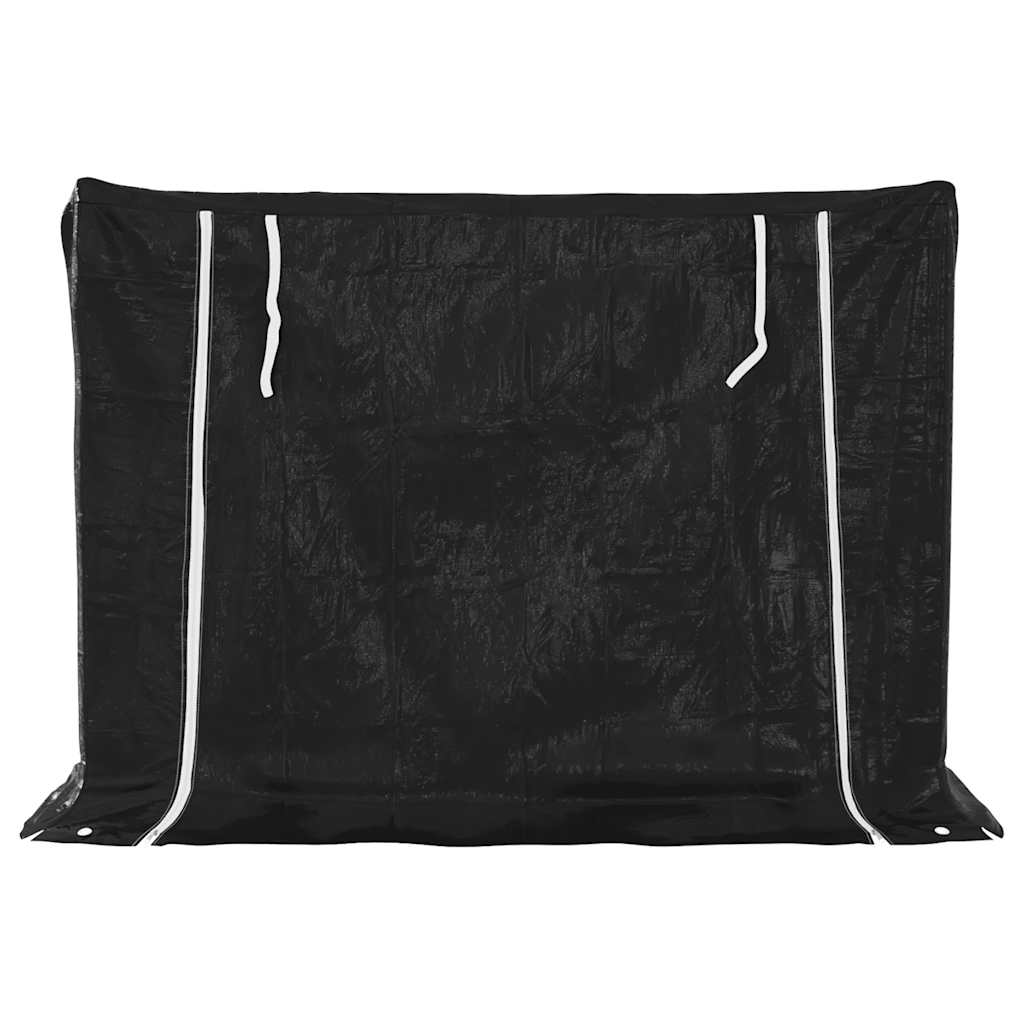 vidaXL Brennholzregal mit Regenschutz 151x60,5x110,5 cm Stahl Verzinkt