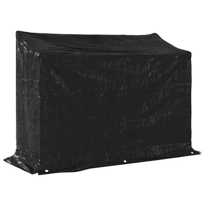 vidaXL Brennholzregal mit Regenschutz 151x60,5x110,5 cm Stahl Verzinkt