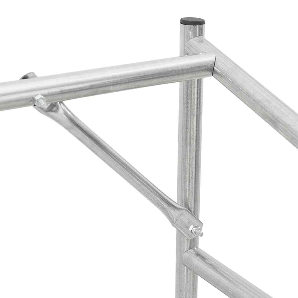 vidaXL Brennholzregal mit Regenschutz 151x60,5x110,5 cm Stahl Verzinkt