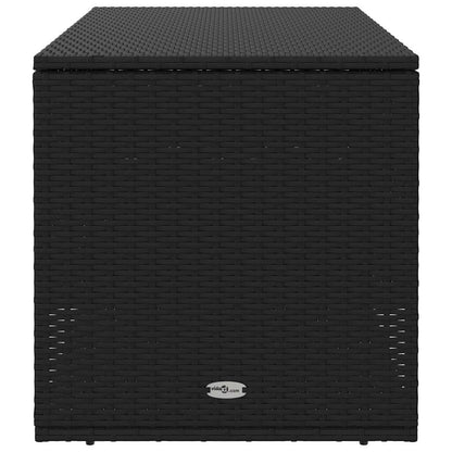 Outdoor-Kissenbox Schwarz 100x55x55,5 cm Poly Rattan